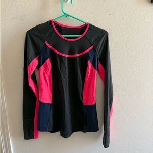 Lululemon Athletica Black and Pink Active Jersey